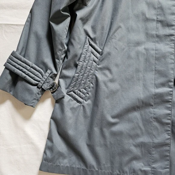 Misty Harbor vintage button-down light-weight short trench coat Size 10 - Picture 4 of 8